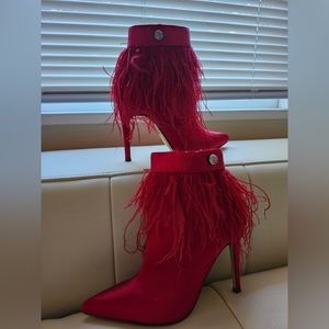 Nina’s shoes- brand new red boots
